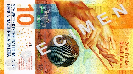 CHF10 bill front