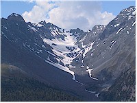 A valley carved by an ancient glacier