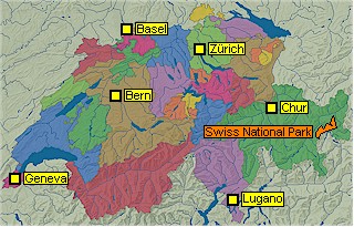 Location of the Swiss National Park