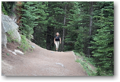 wanderweg bei lake louise im banff national park, CAN