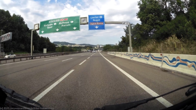 ausfahrt augst im verlauf der A2