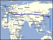 karte des flugs LX160 von zuerich kloten (ZRH) nach tokyo narita (NRI)