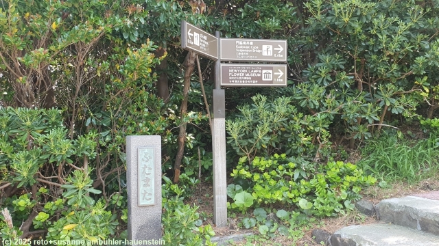 wegweiser am jogasaki coastal trail