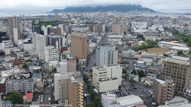 blick vom goryokuka tower auf hakodate