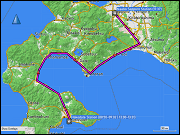 karte der wegstrecken der fussmaersche und tramfahrten in hakodate, karte der fahrt mit dem limited express von hakodate nach sapporo sowie karte mit wegpunkten in sapporo