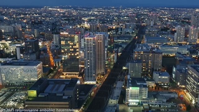 aussicht vom T38 im JR tower auf sapporo