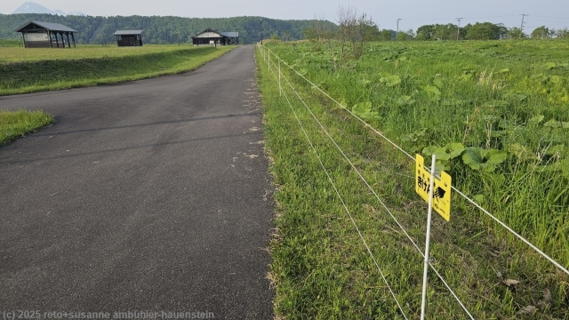 elektrozaun um den rausu auto camp