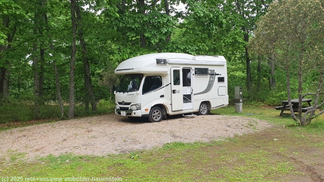 unser camper auf dem RECAMP camping mashu in teshikaga