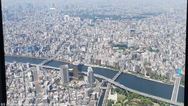 aussicht von der gallery im tokyo skytree