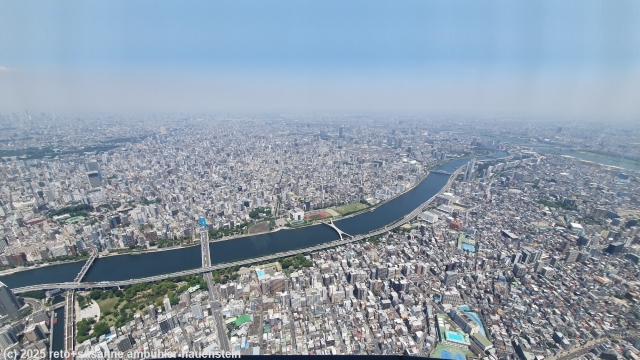 aussicht von der gallery im tokyo skytree