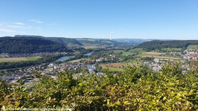 blick von horn oberhalb gebensdorf auf den zusammenfluss von aare, limmat und reuss
