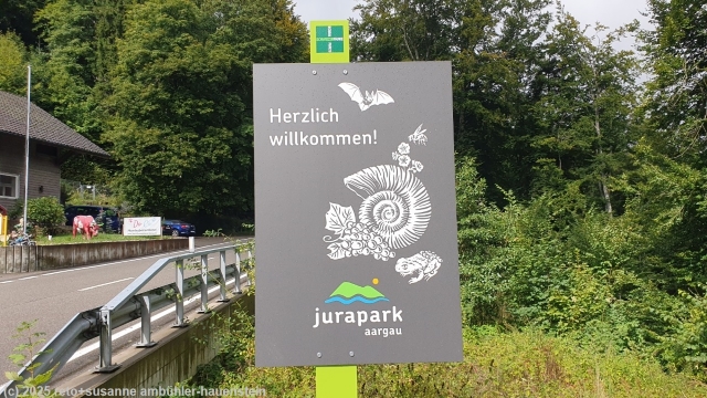 tafel "jurapark aargau" auf der saalhoehe