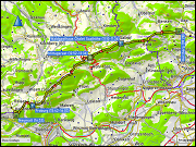 karte der wanderung vom tagungszentrum herzberg, nahe staffelegg, AG zum bauernhof neumatt in hauenstein-ifenthal, SO