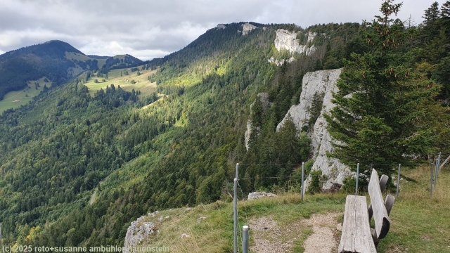 aussicht vom mont de baulmes auf den aiguilles de baulmes