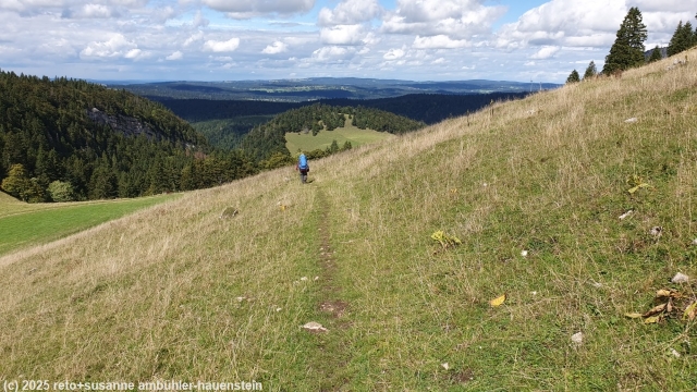 wanderweg richtung la sagne - huebsch, aber nicht der jura-hoehenweg