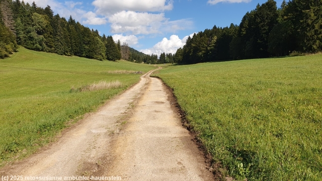 frisch planierter wanderweg bei les cotes