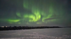 polarlichter ueber dem yli-kitka beim holiday village himmerki bei posio