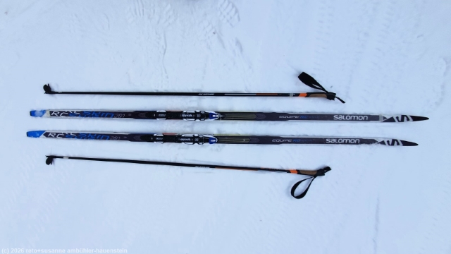 gemietete langlauf-ausruestung beim holiday village himmerki bei posio