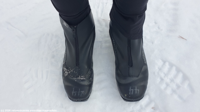 gemietete langlaufschuhe beim holiday village himmerki bei posio