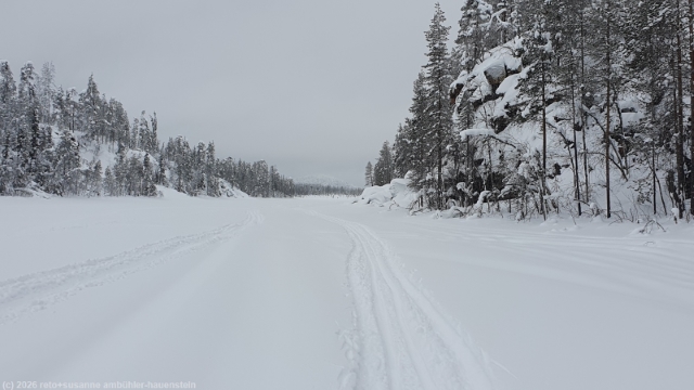 unpraeparierter abschnitt des kalliojaerven lenkki ueber den kalliojaervi bei salla