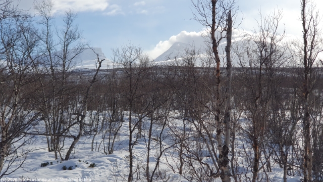 erster blick auf das lapporten vom weg von der abisko turiststation auf den paddus
