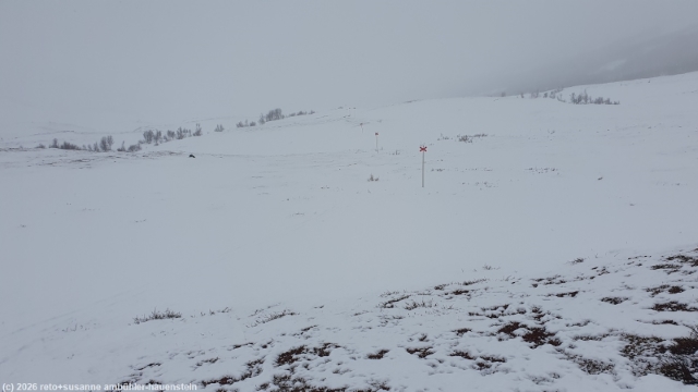 umkehrpunkt auf dem weg von der abisko turiststation richtung karsavagge