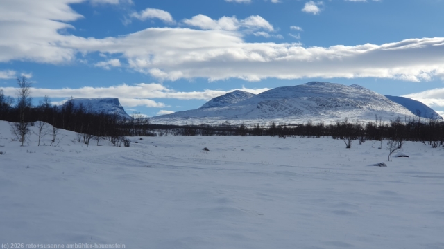 kungsleden durch winterlandschaft zurueck nach abisko